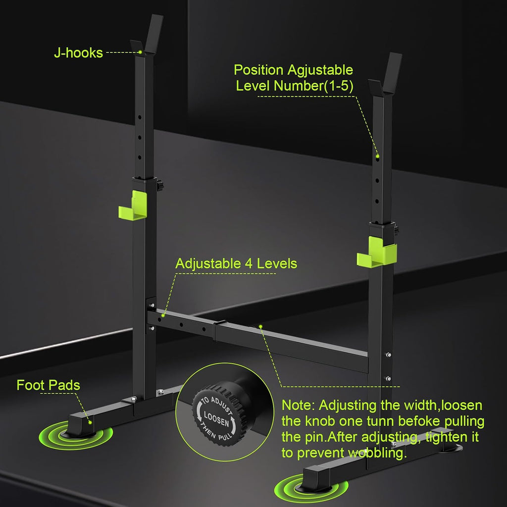 Adjustable Folding 660LBS Workout Bench Full Body Home Gym Equipment