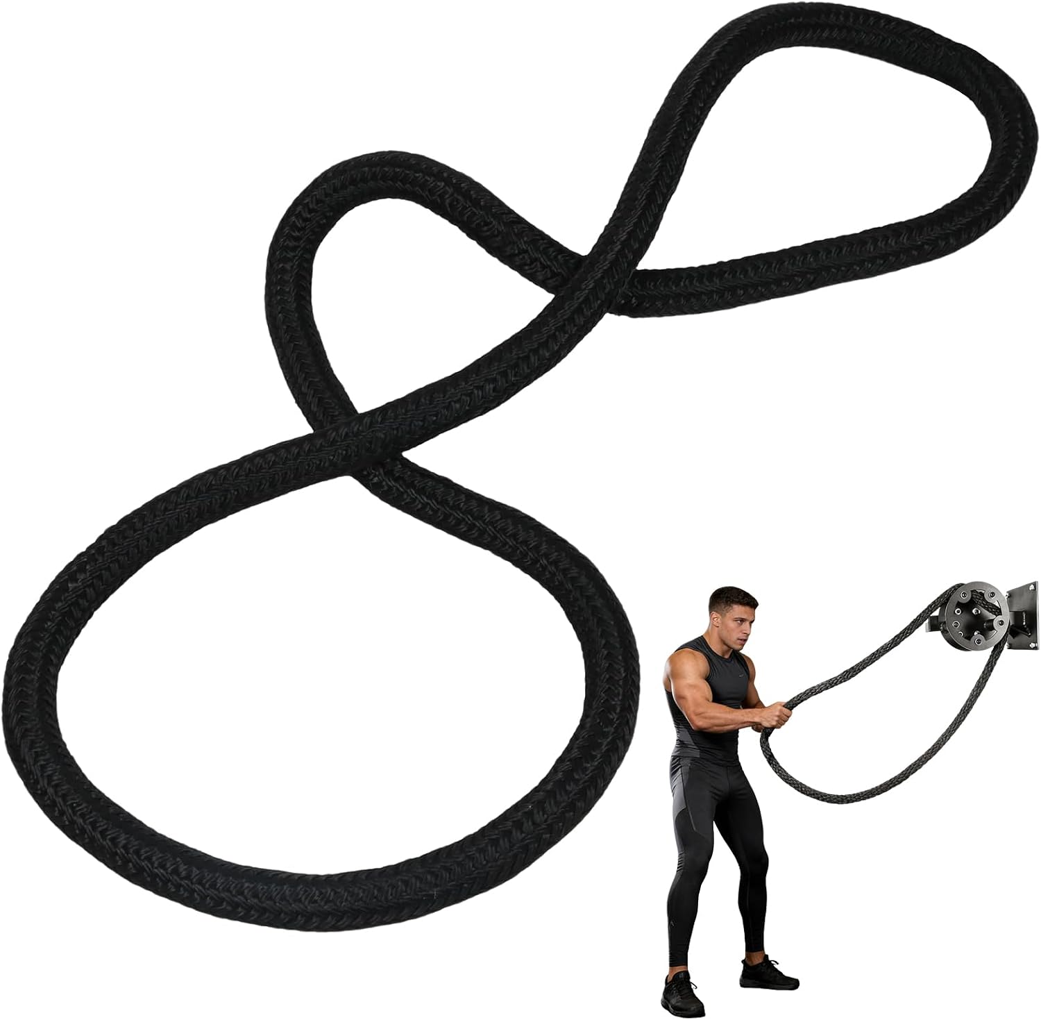 Wall Mount Adjustable Pulley Trainer Upper Body Home Workout