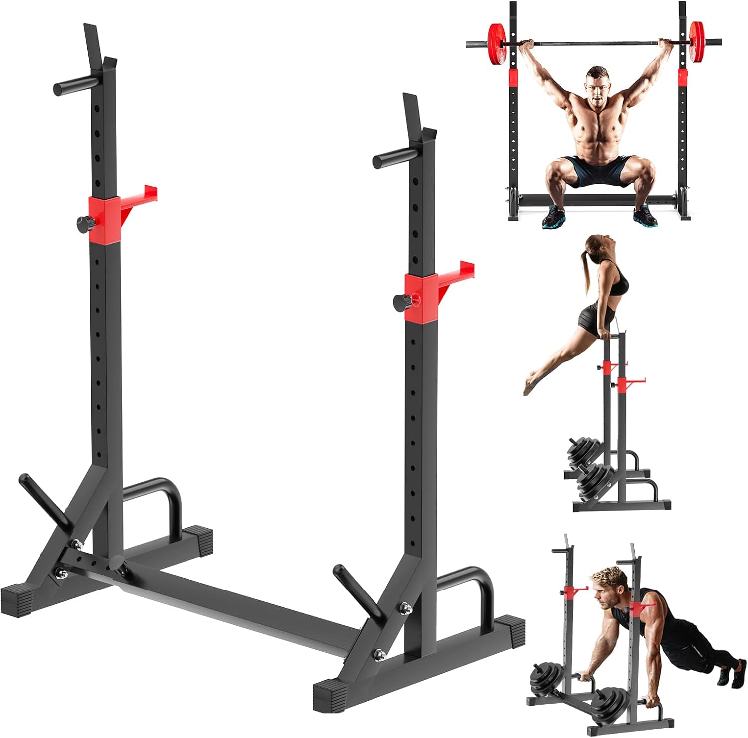Adjustable 550LBS Multi-Function Squat Rack Home Gym Equipment