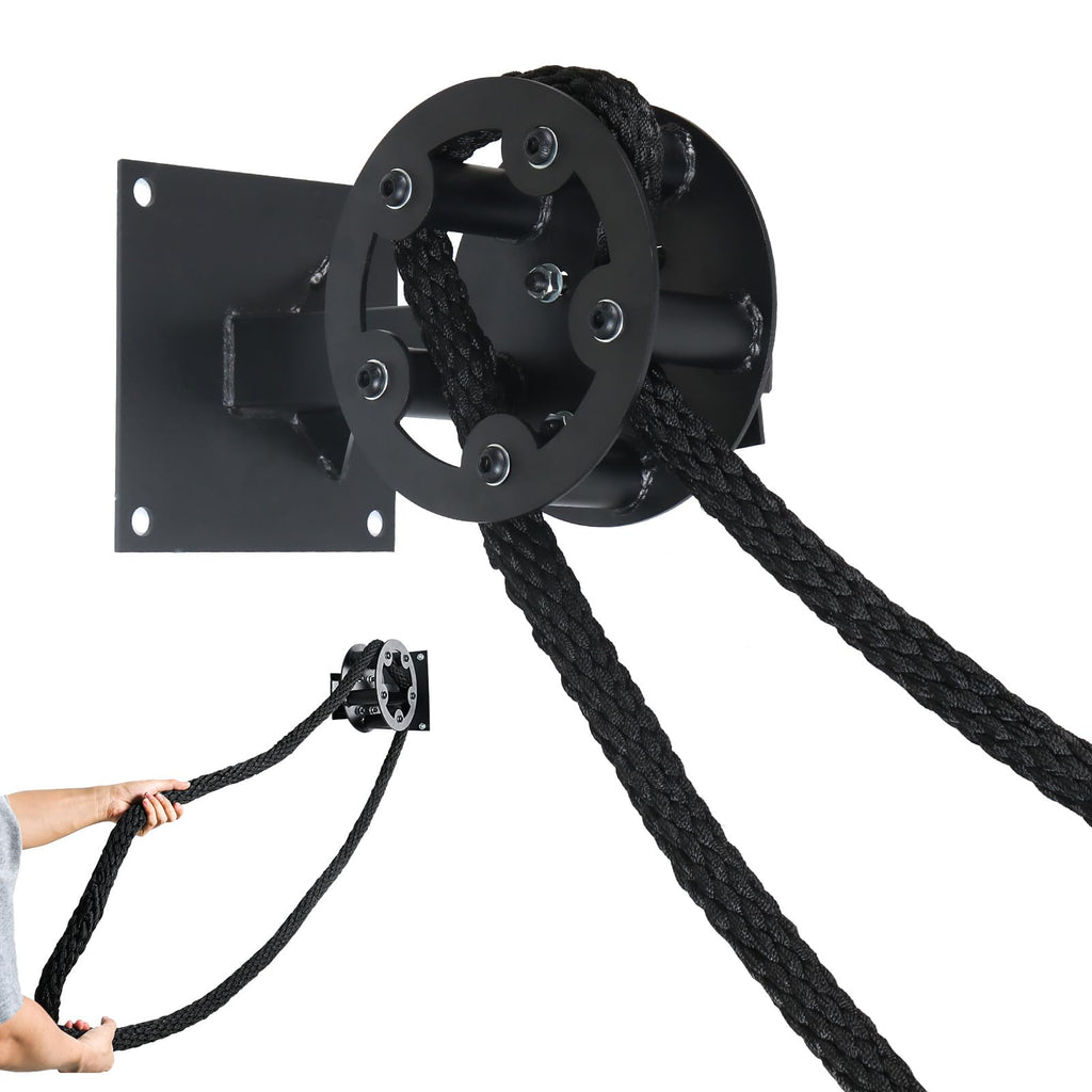 Wall Mount Adjustable Pulley Trainer Upper Body Home Workout