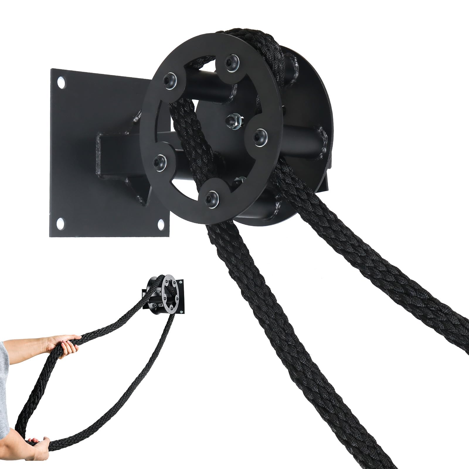 Wall Mount Adjustable Pulley Trainer Upper Body Home Workout