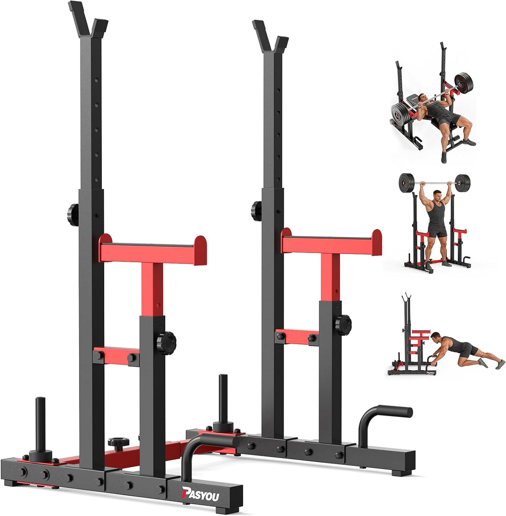 Adjustable 1200LBS Power Rack Home Gym Strength Training Stand