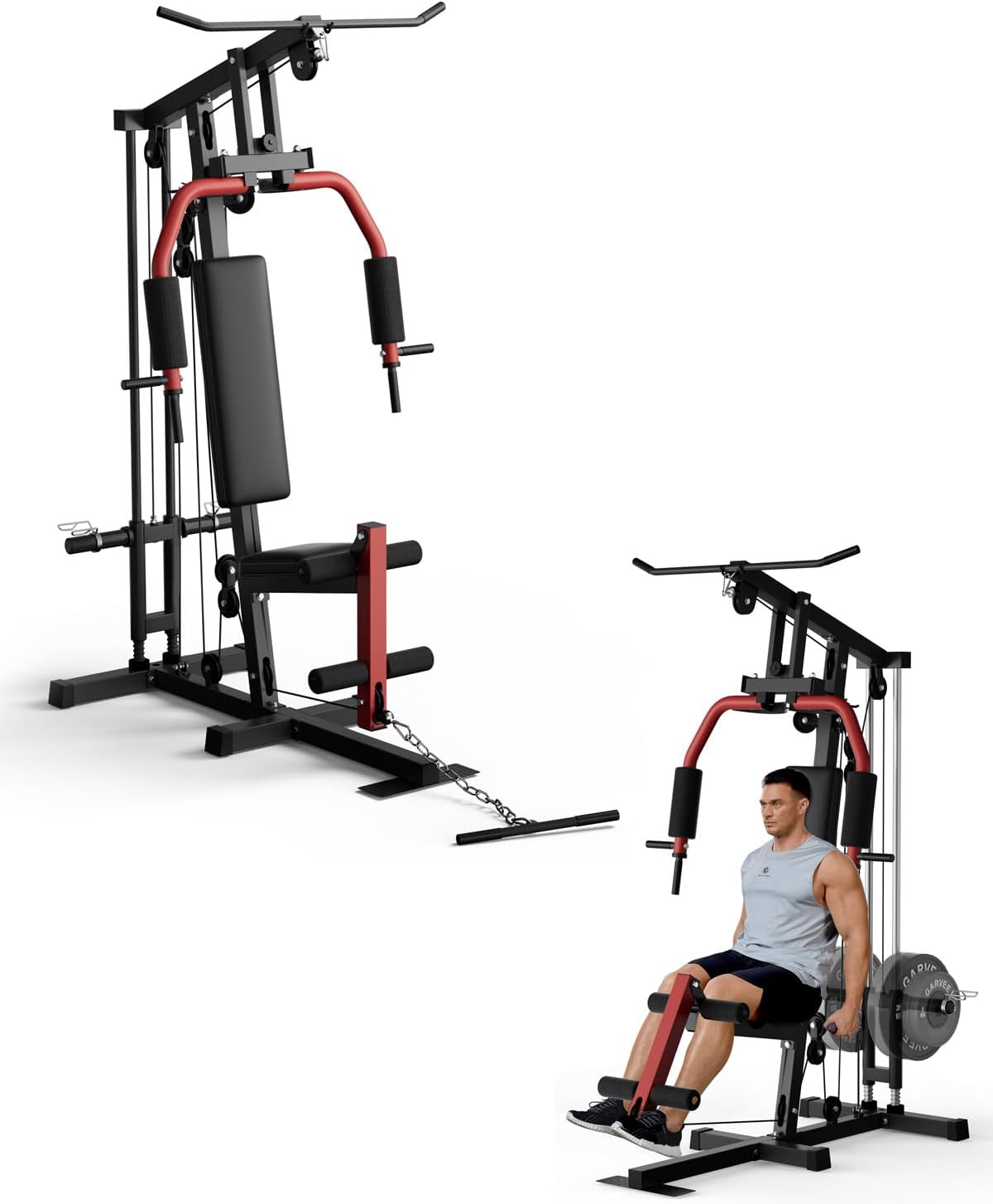 5-in-1 Full Body Gym Machine 300LB Multi Workout Attachments