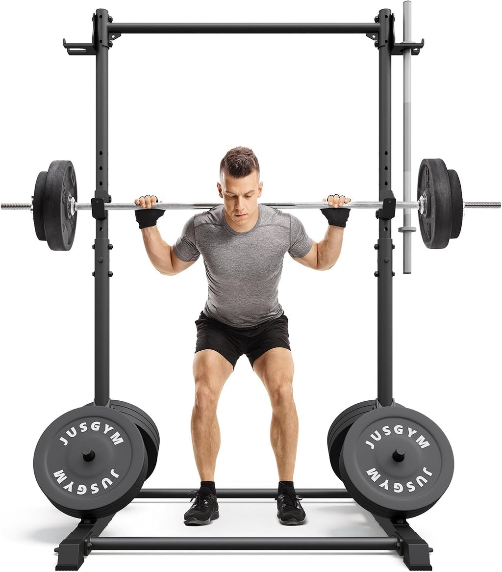 Heavy Duty 600LBS Squat Rack with Pull Up Bar Home Gym