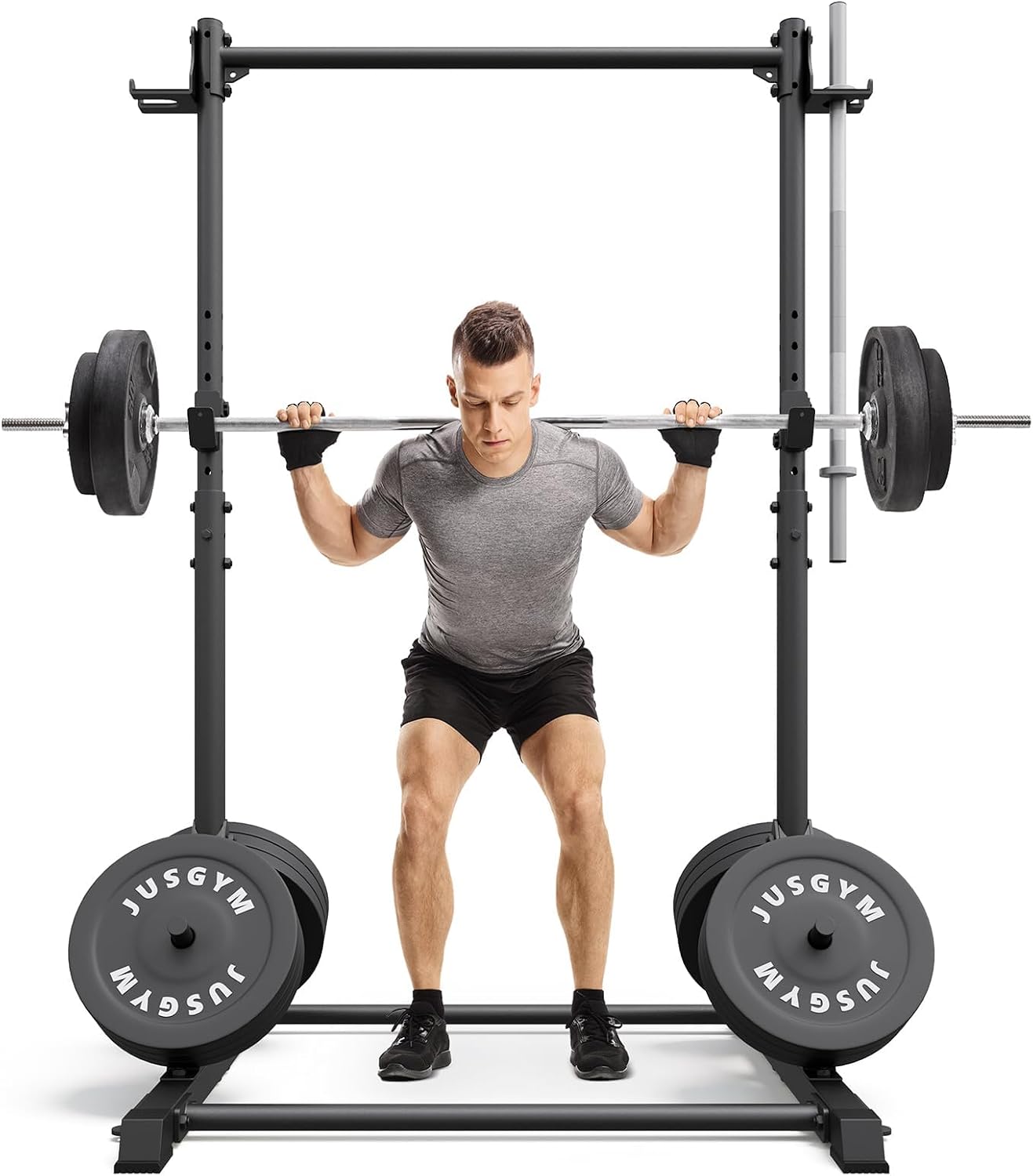 Heavy Duty 600LBS Squat Rack with Pull Up Bar Home Gym