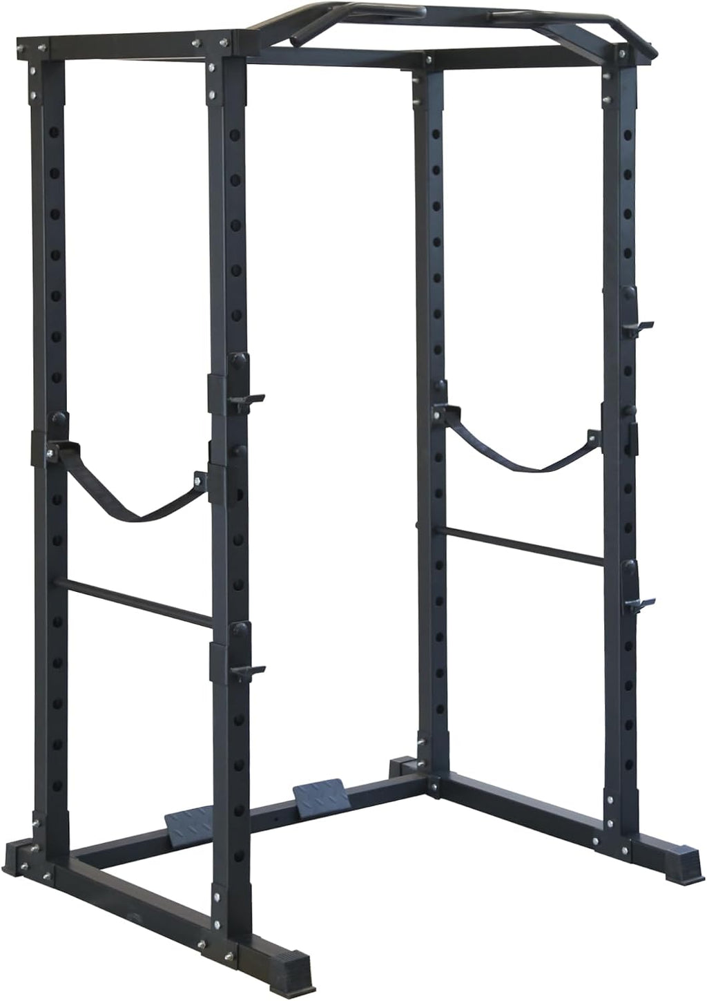 Multi-Spec Power Cage Squat Rack with J-Hooks Safety Straps Accessories