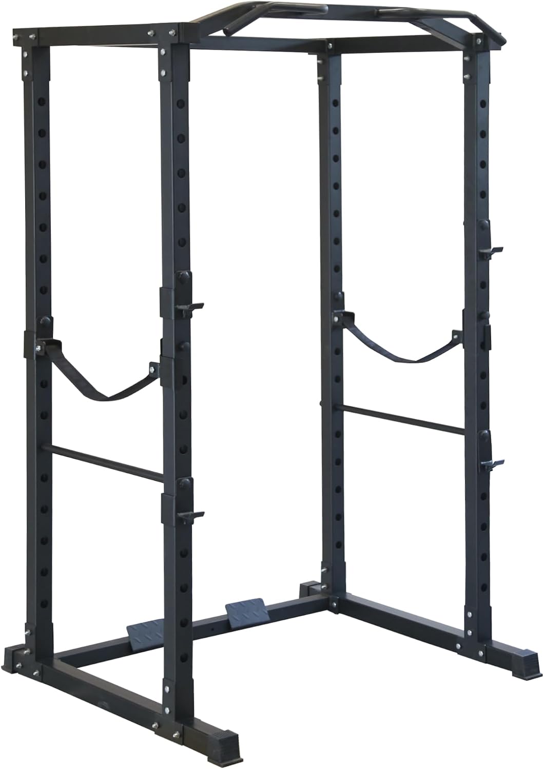 Multi-Spec Power Cage Squat Rack with J-Hooks Safety Straps Accessories