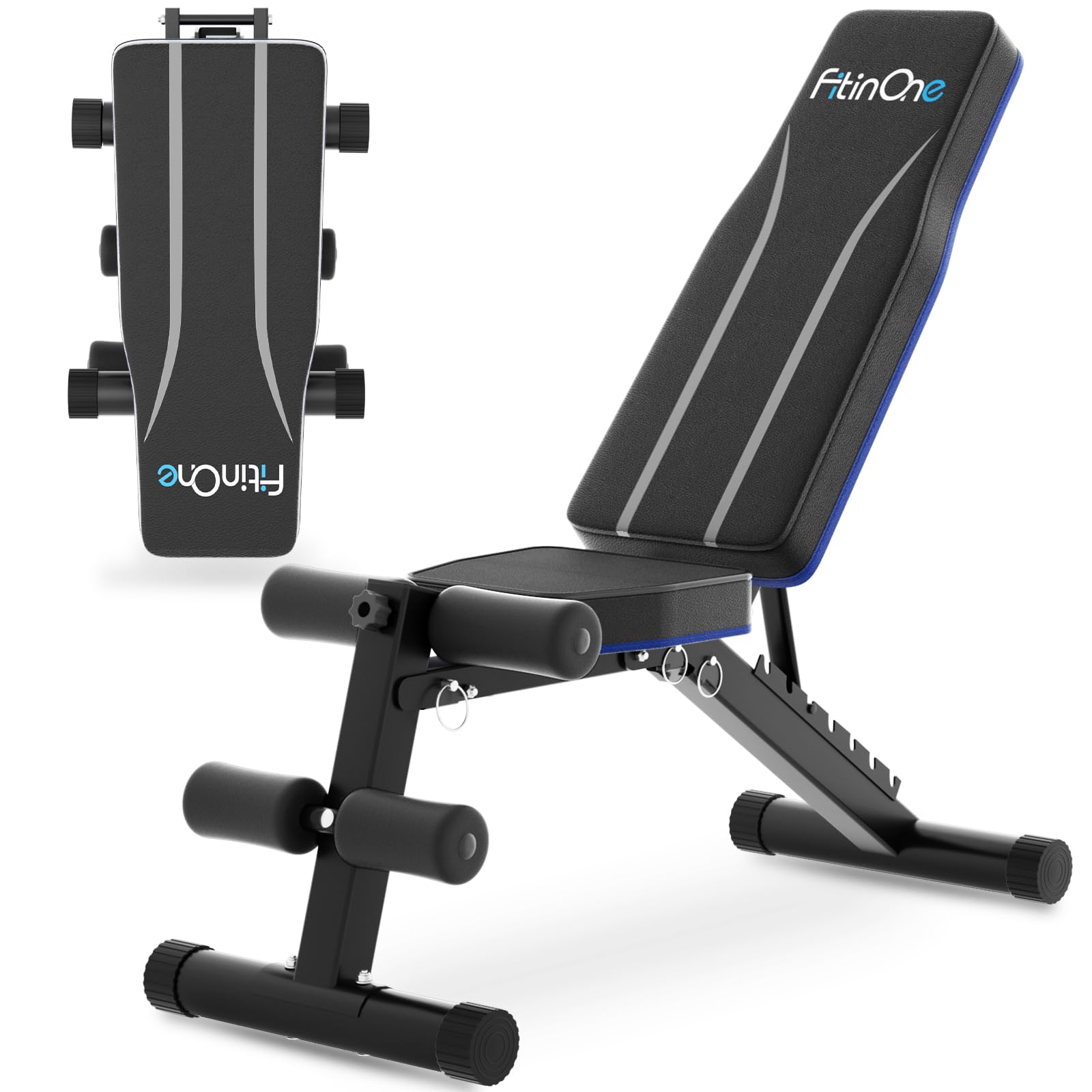 Adjustable Folding 660LBS Workout Bench Full Body Home Gym Equipment