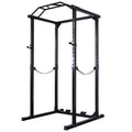 Multi-Spec Power Cage Squat Rack with J-Hooks Safety Straps Accessories