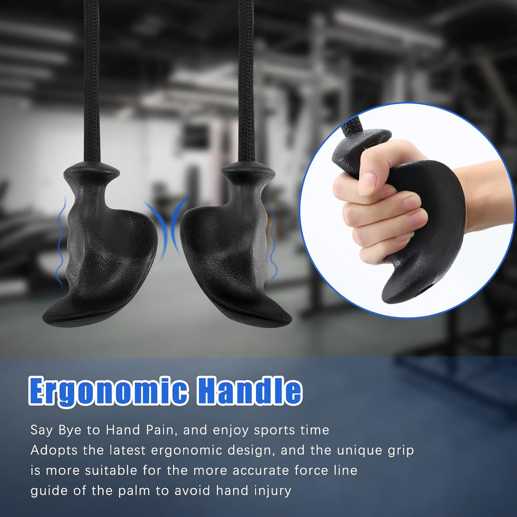 Ergonomic Tricep Rope Cable Machine Gym Attachment