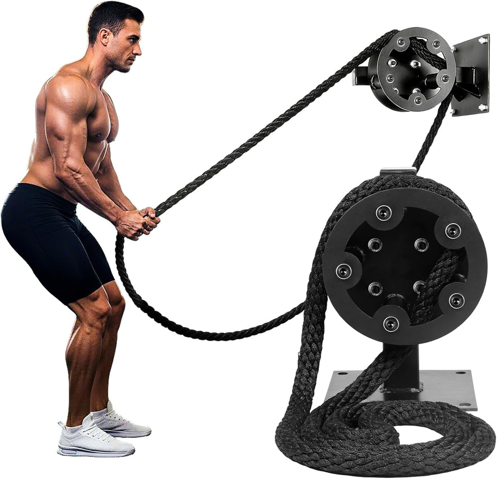 Wall Mount Adjustable Pulley Trainer Upper Body Gym Equipment