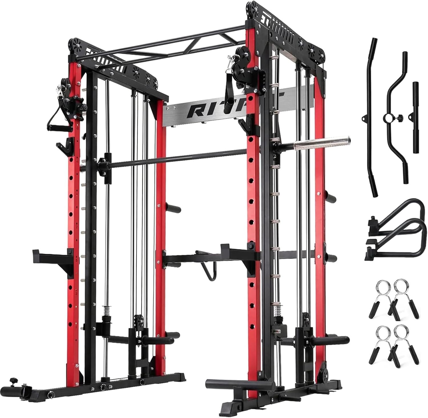 Multi-Function Smith Machine Cable Crossover Home Power Cage