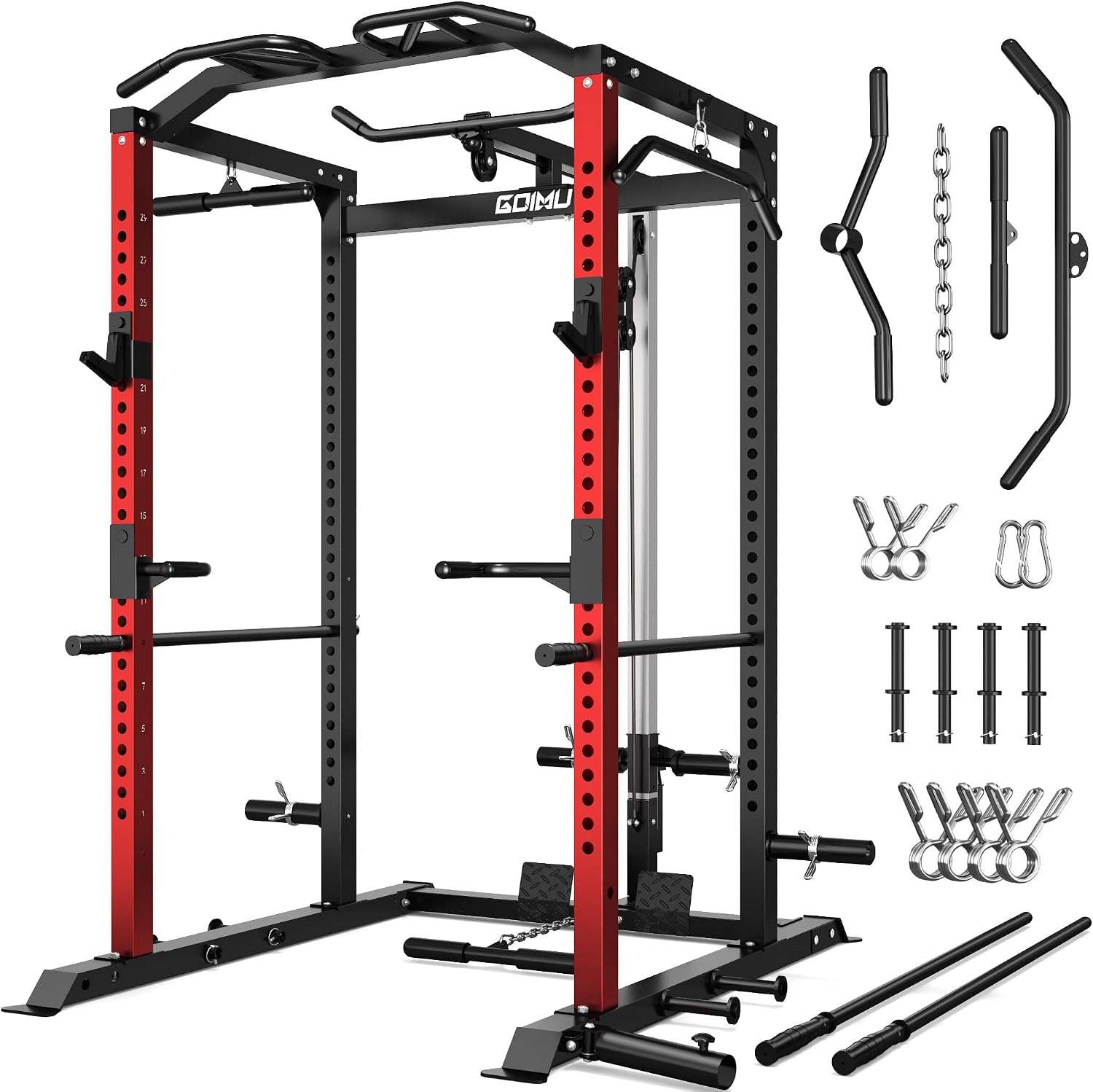 2000LBS Multi-Function Power Cage with LAT Pulldown Attachments