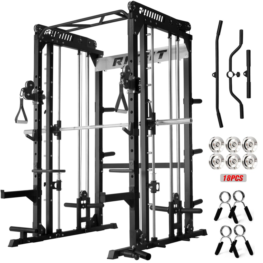 Multi-Function Smith Machine Cable Crossover Home Power Cage