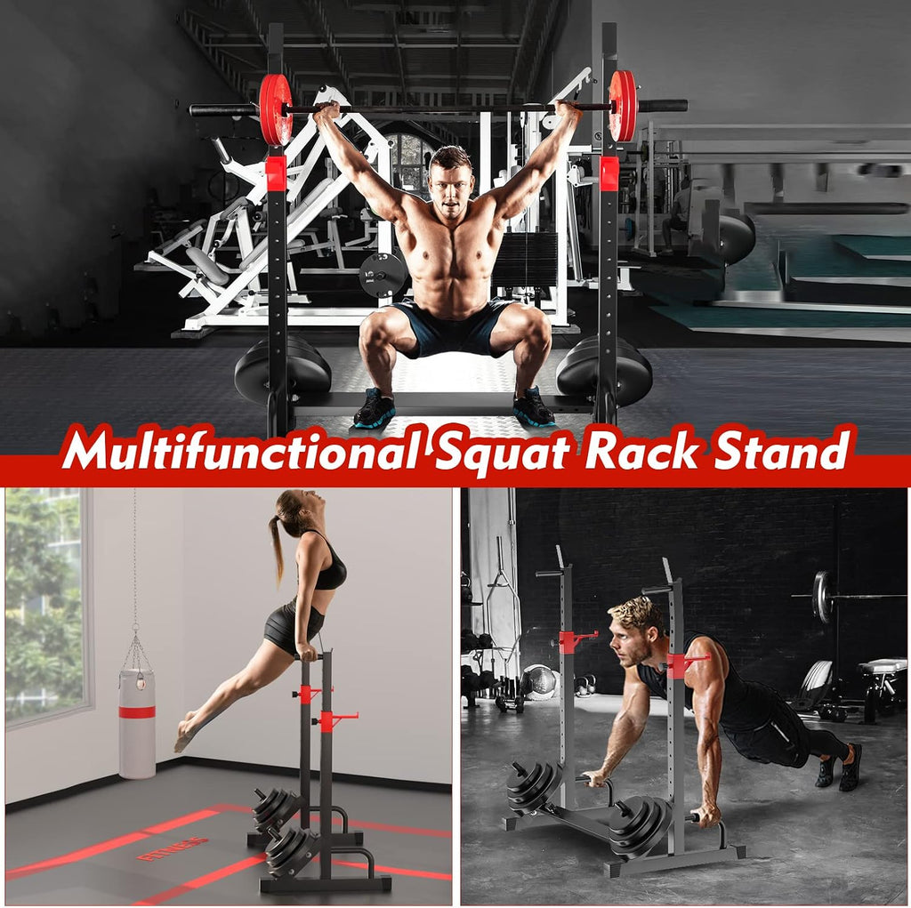 Adjustable 550LBS Multi-Function Squat Rack Home Gym Equipment