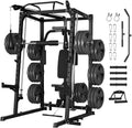 2000LBS Multi-Function Smith Machine Cable Crossover Gym Cage