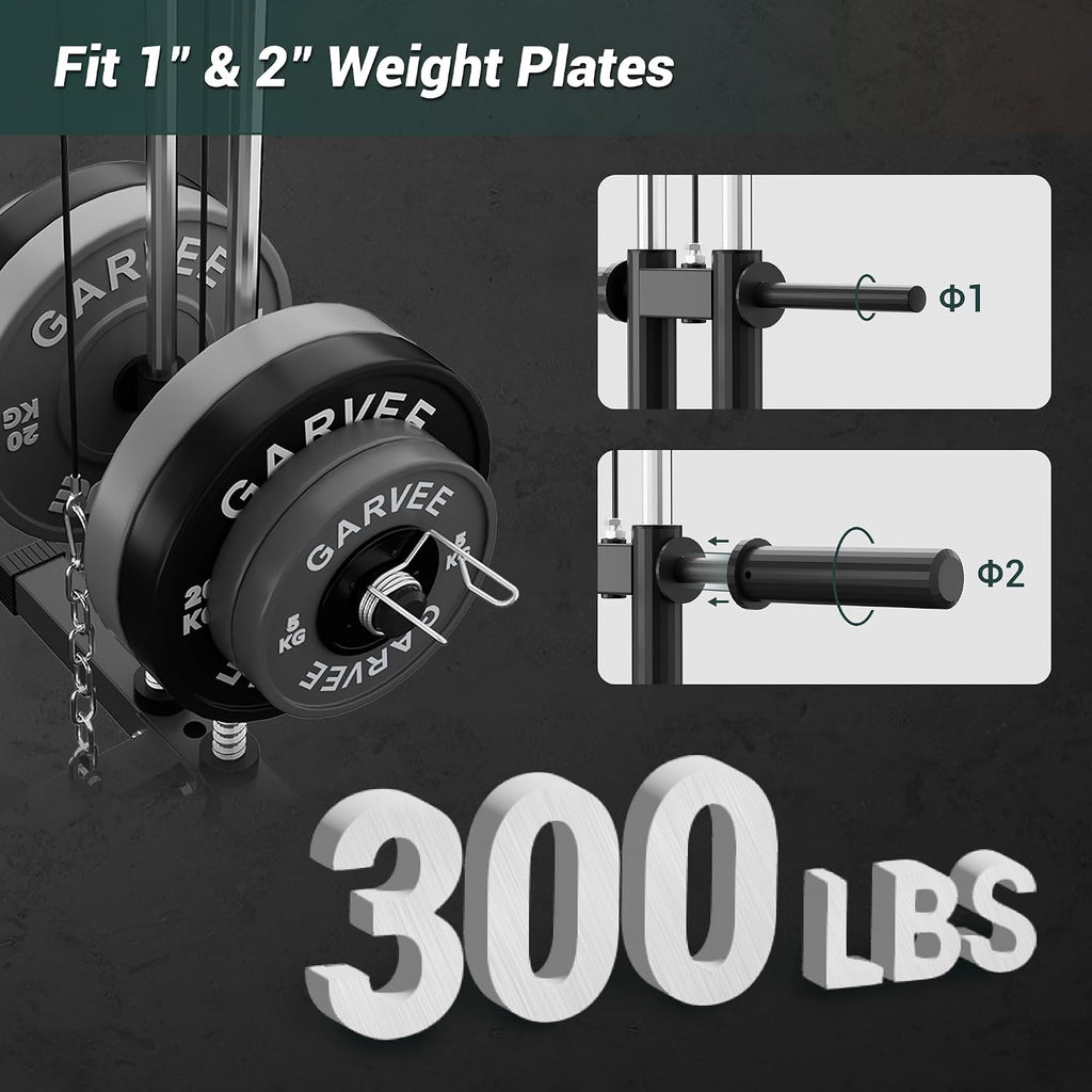 5-in-1 Full Body Gym Machine 300LB Multi Workout Attachments