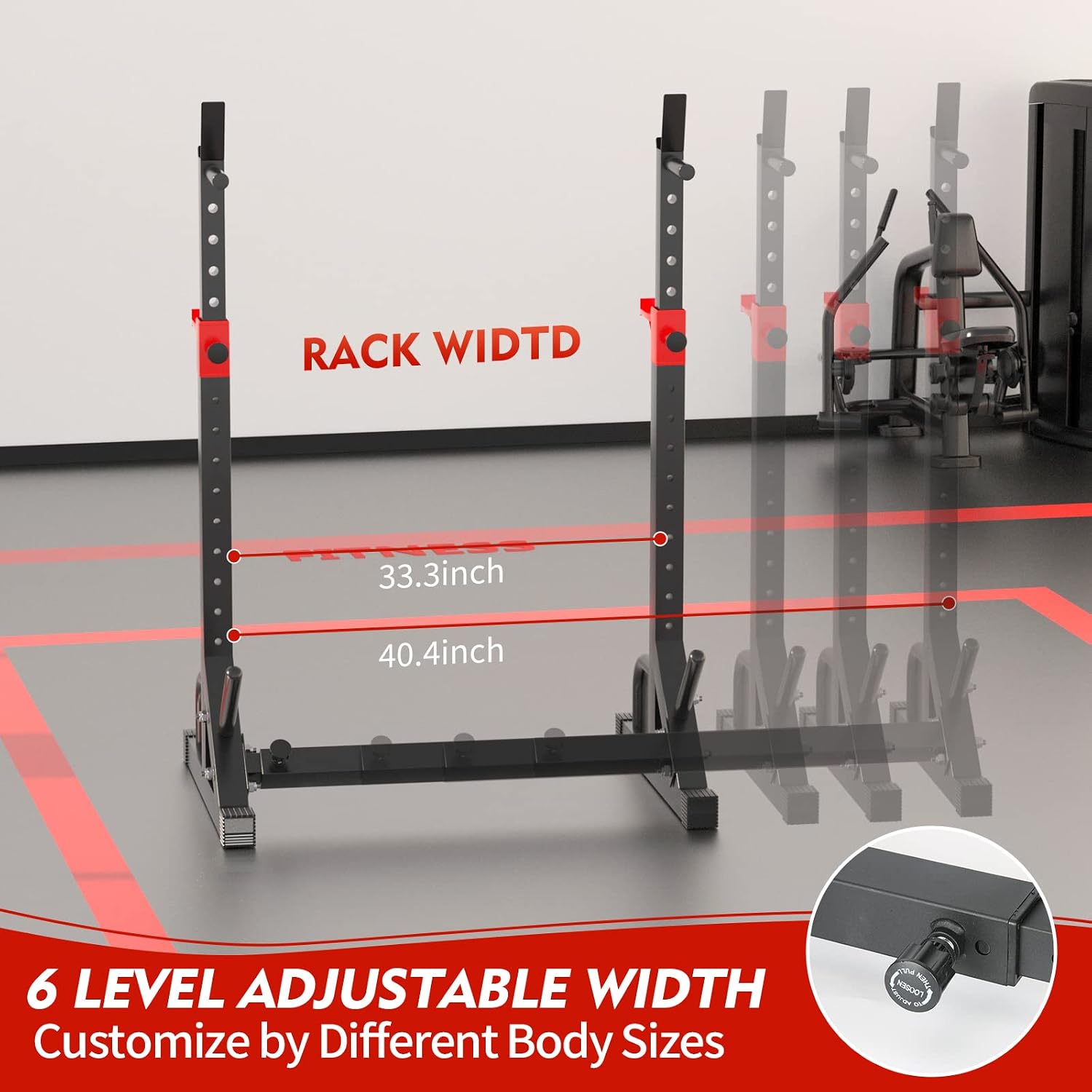 Adjustable 550LBS Multi-Function Squat Rack Home Gym Equipment