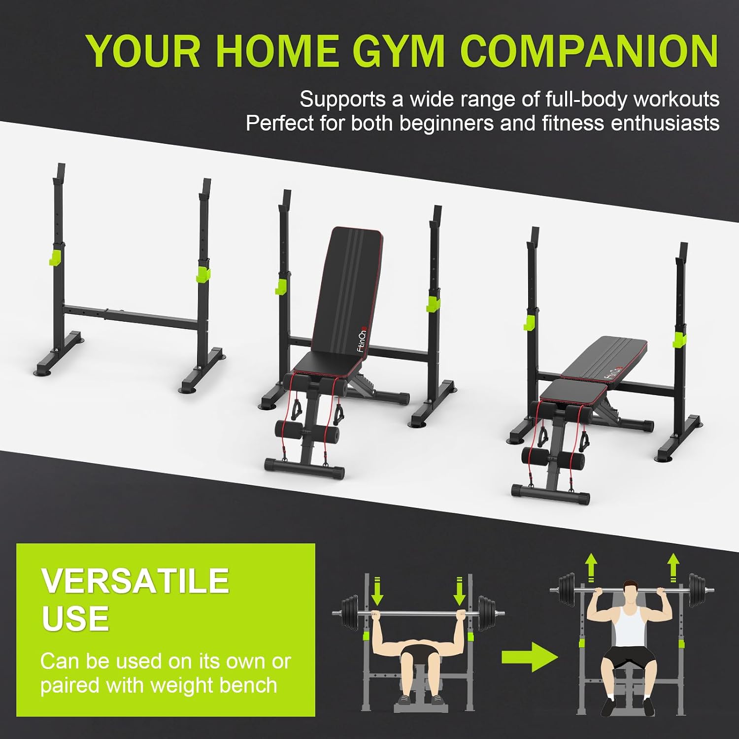 Adjustable Folding 660LBS Workout Bench Full Body Home Gym Equipment