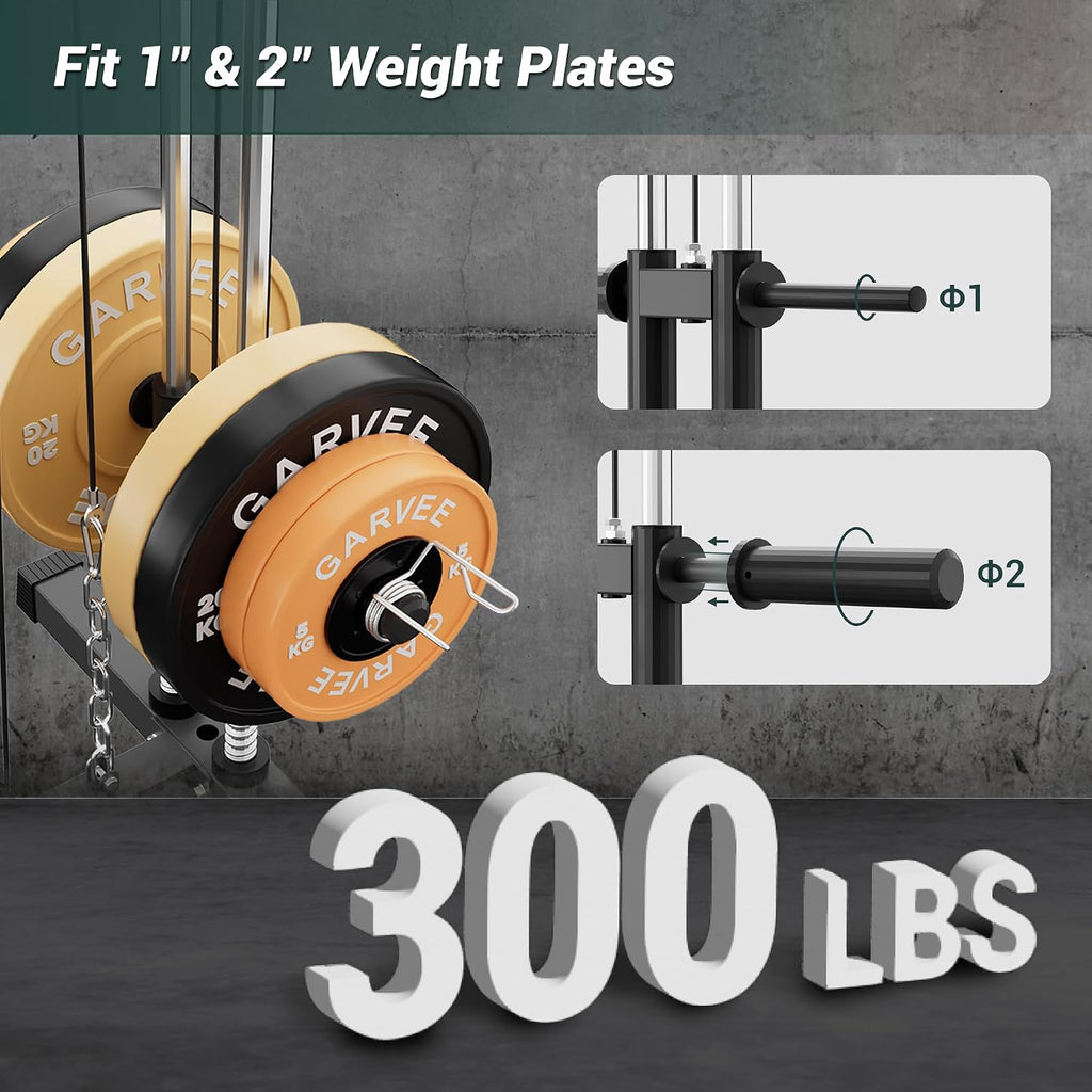 300LB All-in-One Gym Station Full Body Strength Training Machine