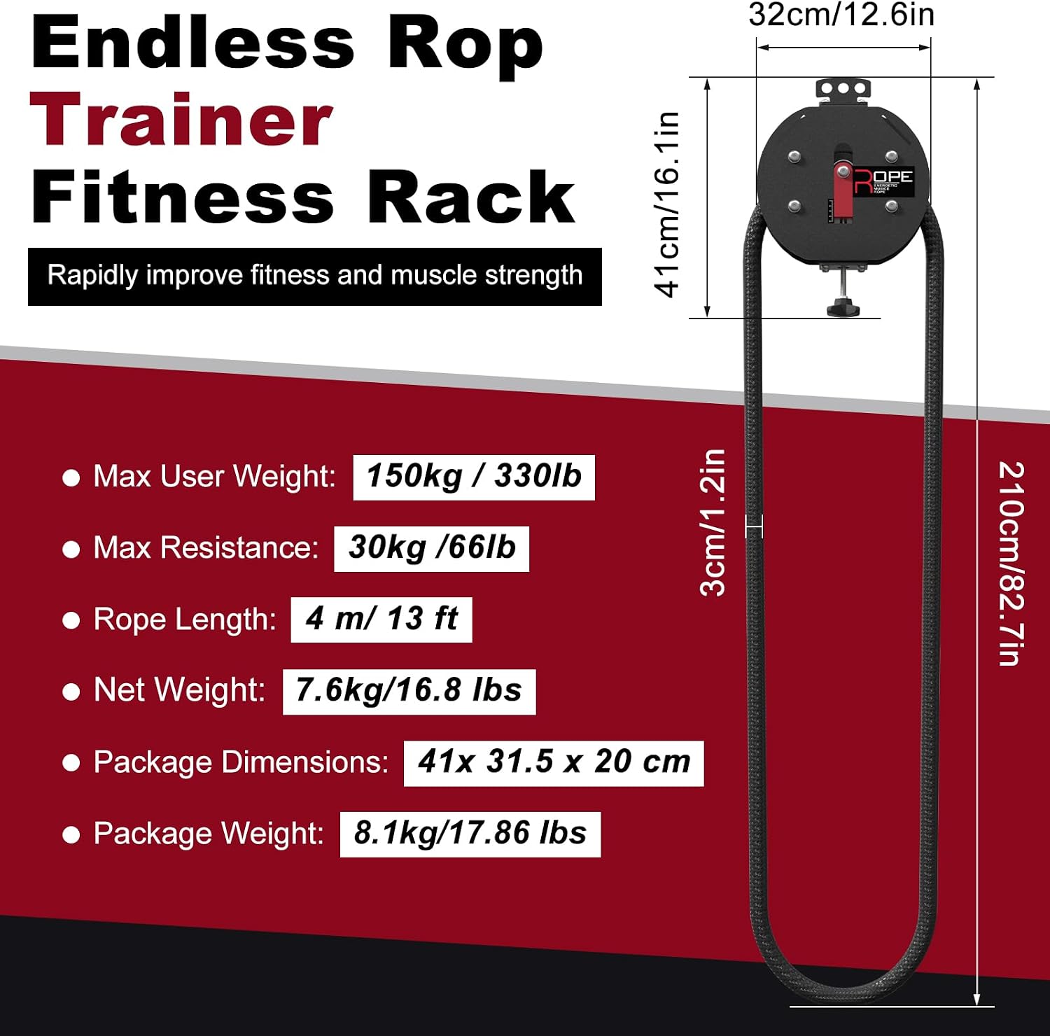 Portable Endless Rope Trainer Full Body Home Fitness Gear