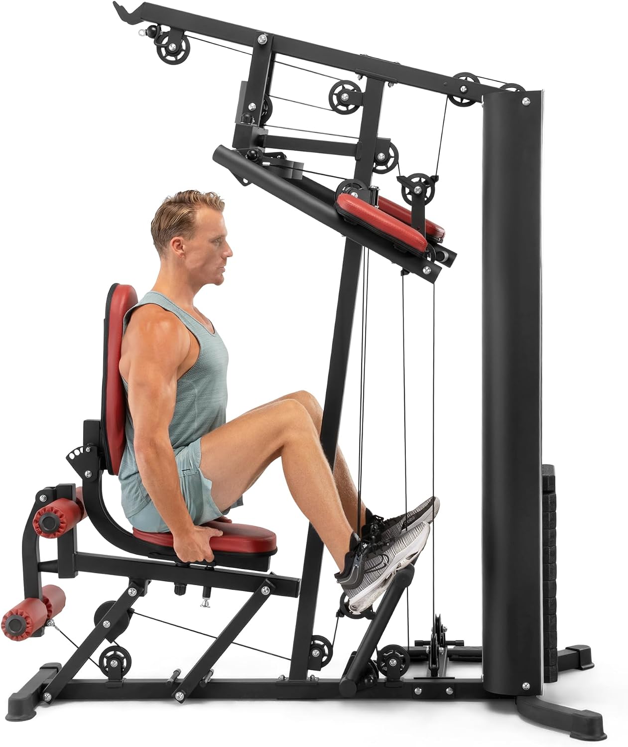 Compact All-in-One Gym System Full Body Multi-Station Workout Machine