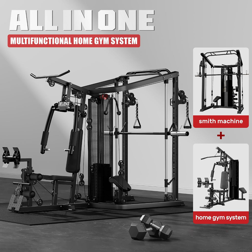 150LB Smith Machine All-in-One Home Gym Strength Station