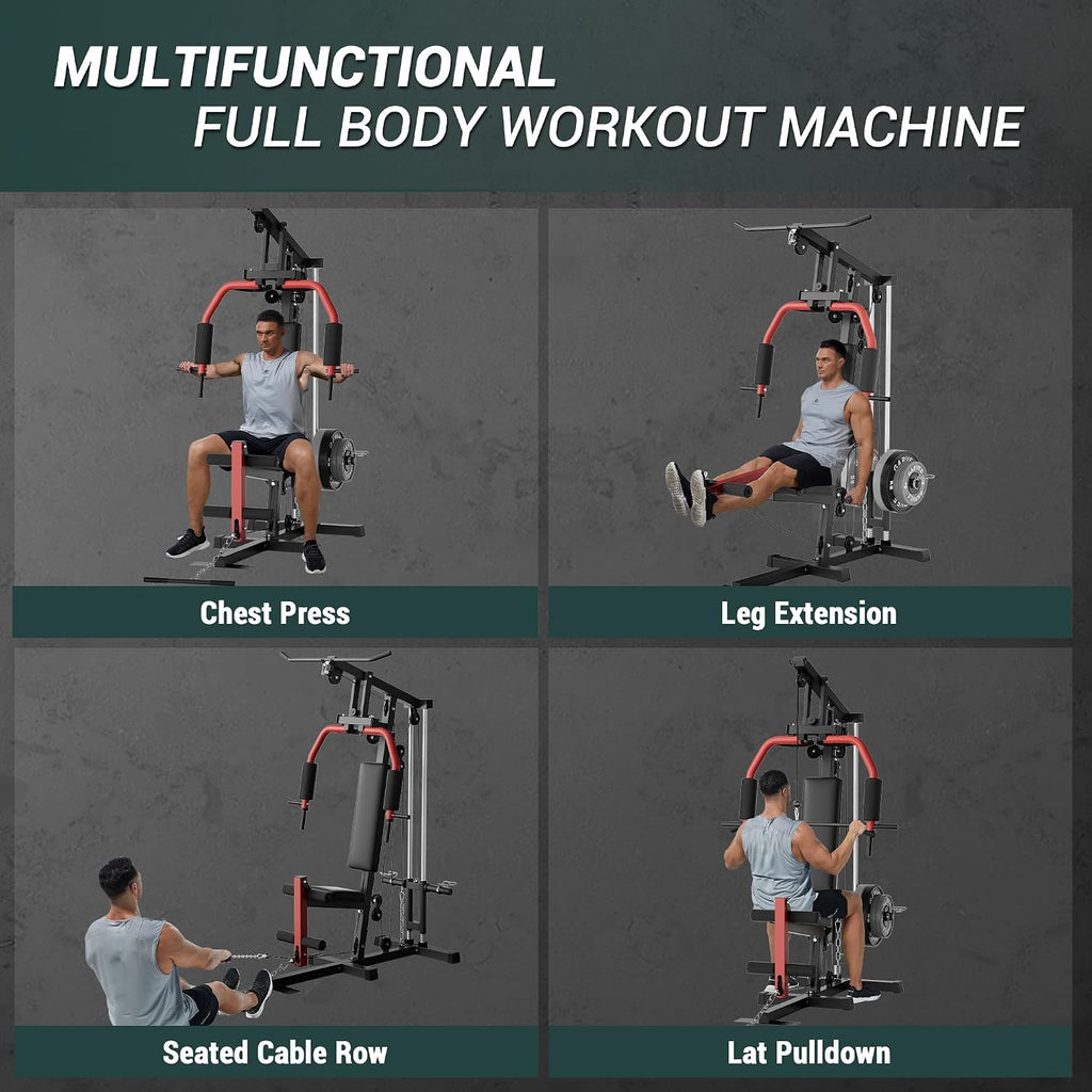 5-in-1 Full Body Gym Machine 300LB Multi Workout Attachments