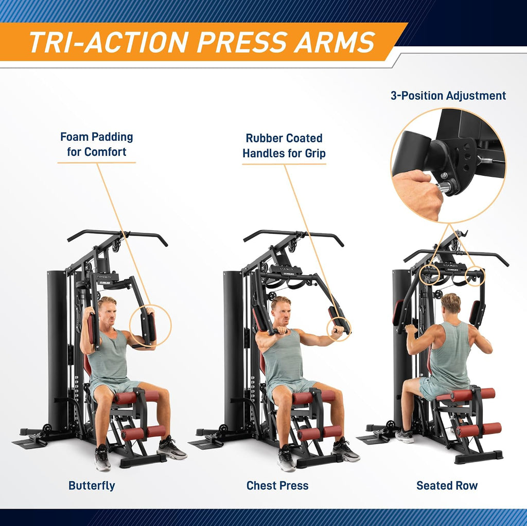 Compact All-in-One Gym System Full Body Multi-Station Workout Machine