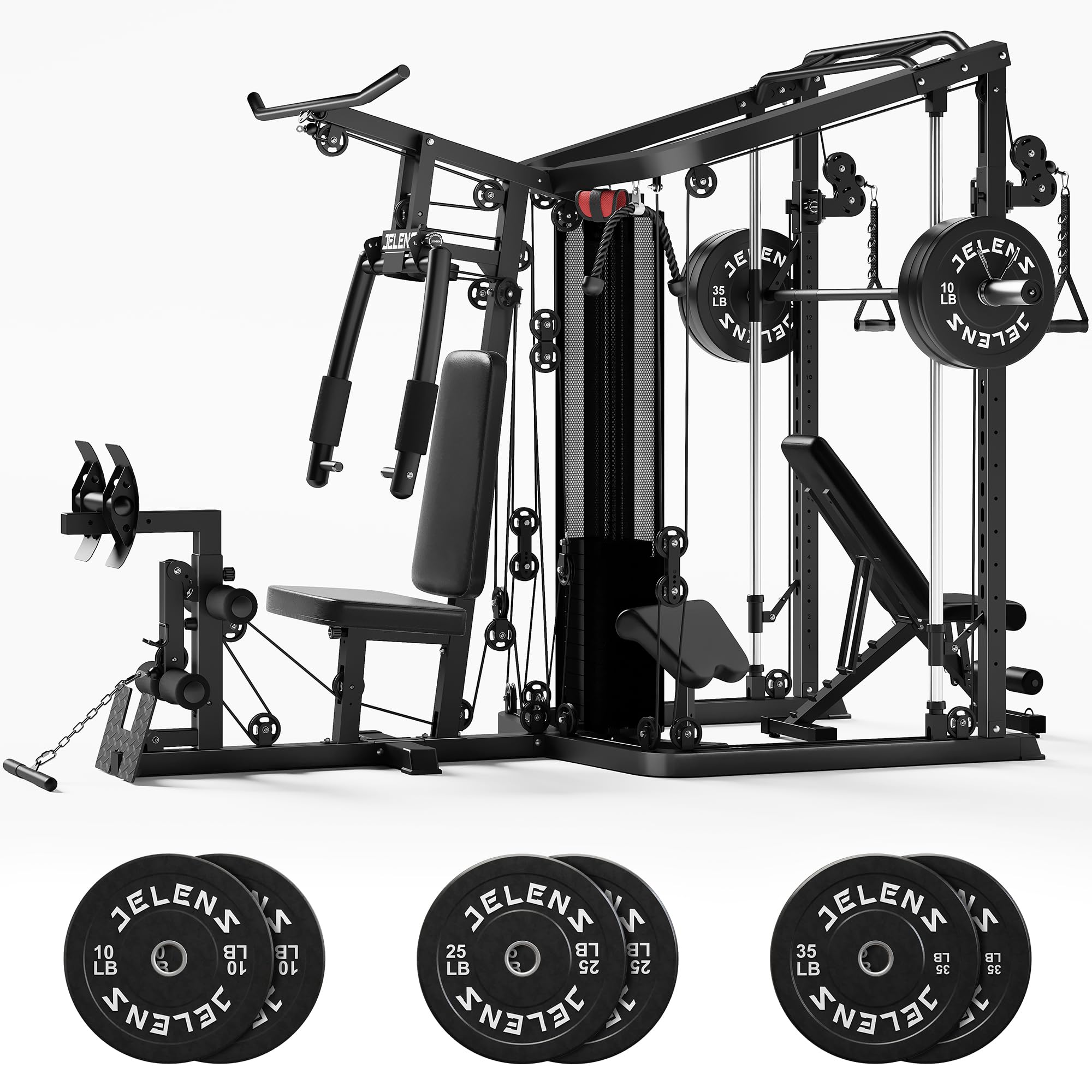 150LB Smith Machine All-in-One Home Gym Strength Station