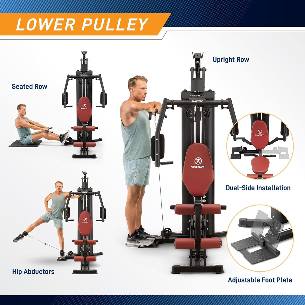 Compact All-in-One Gym System Full Body Multi-Station Workout Machine