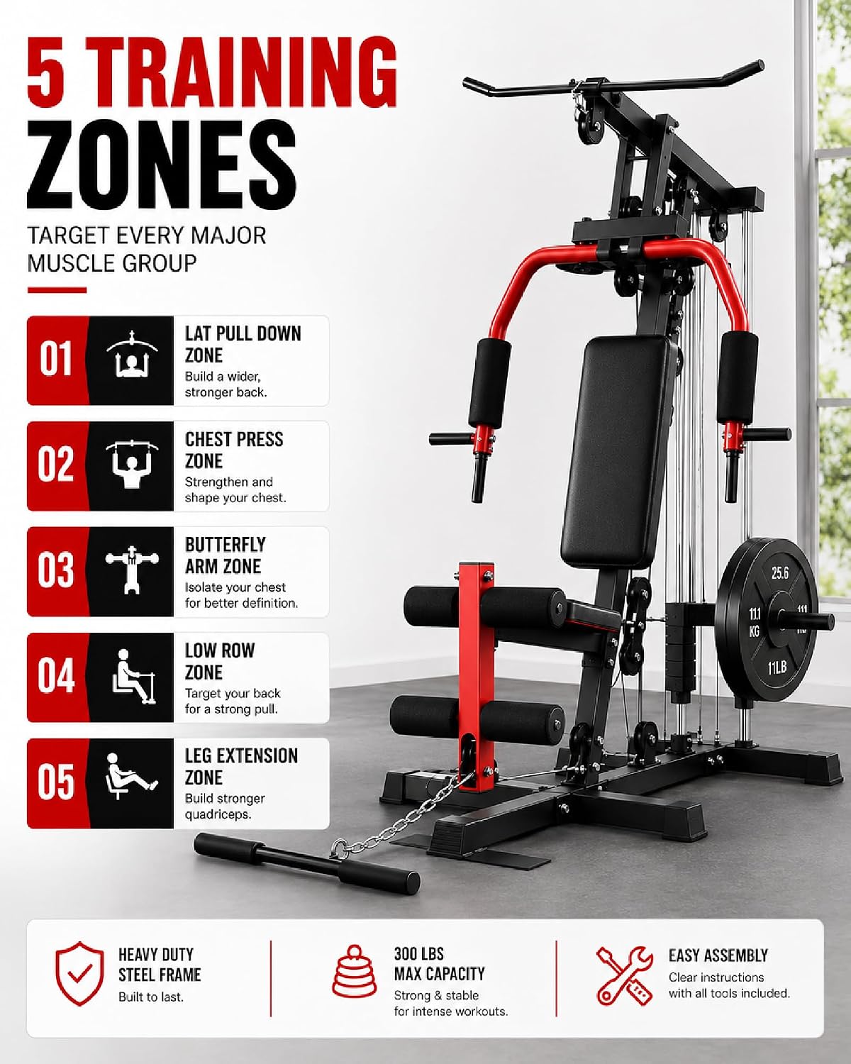 All-in-One Home Gym Power Tower Pull Up Dip Station Bench
