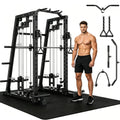2200LB Smith Machine Power Cage Dual Pulley Full Body Gym