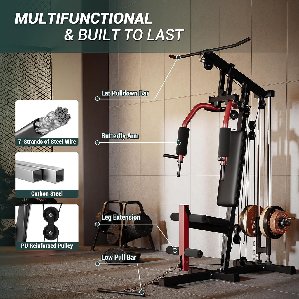 300LB All-in-One Gym Station Full Body Strength Training Machine