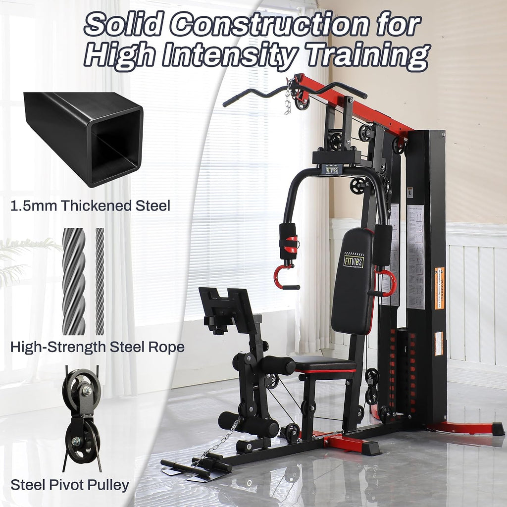 All-in-One Weight Machine Pulley System Full Body Home Gym Station