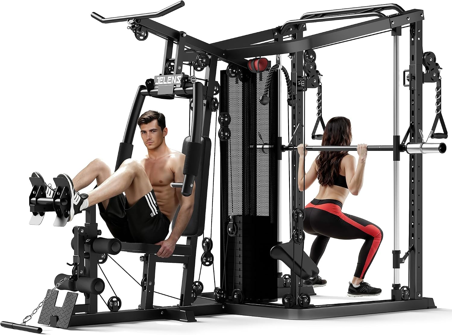 150LB Smith Machine All-in-One Home Gym Strength Station