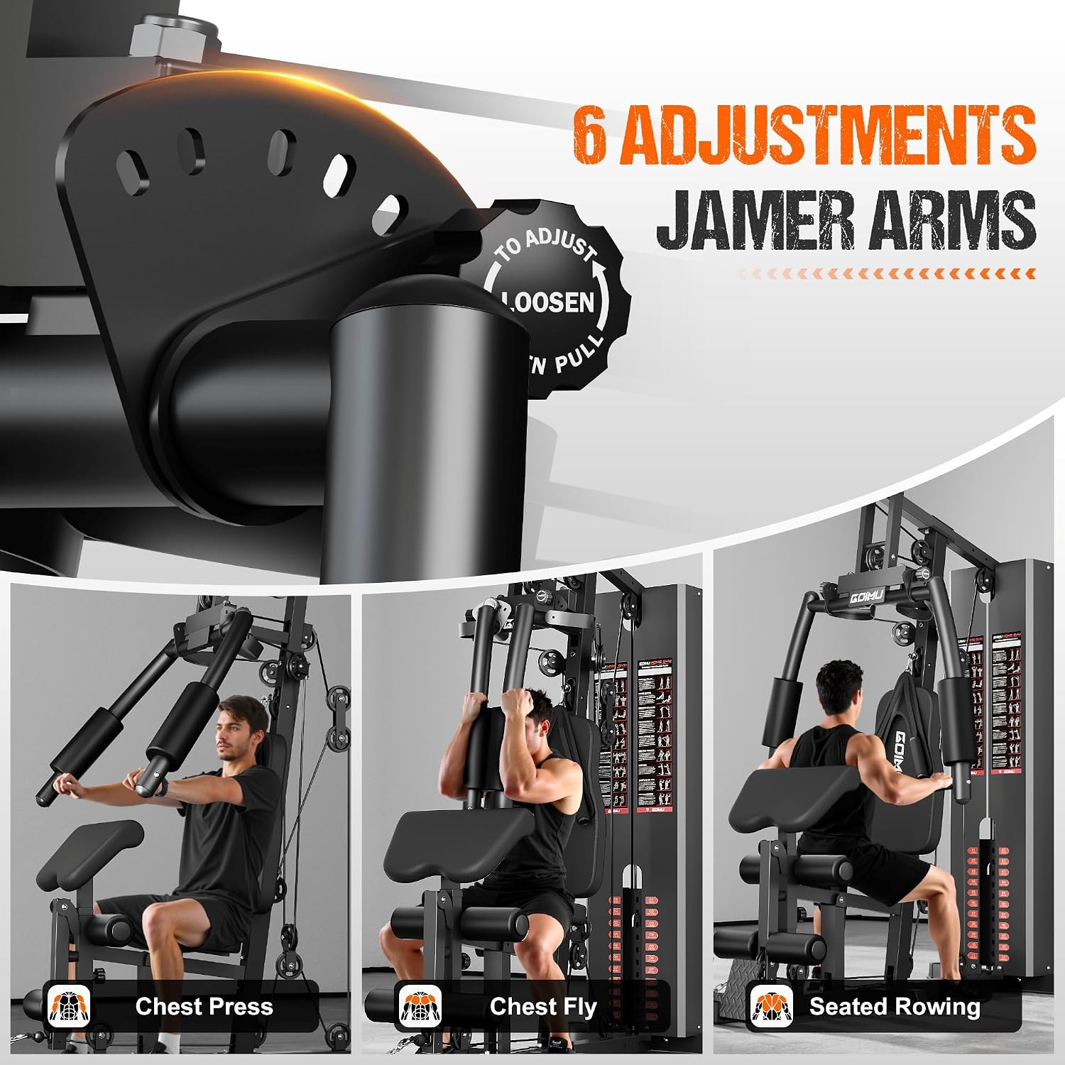 Multifunctional Home Gym Station 140LBS Weight Stack Full Body Training