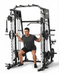 2200LBS All-in-One Smith Machine LAT Pulldown Gym Rack