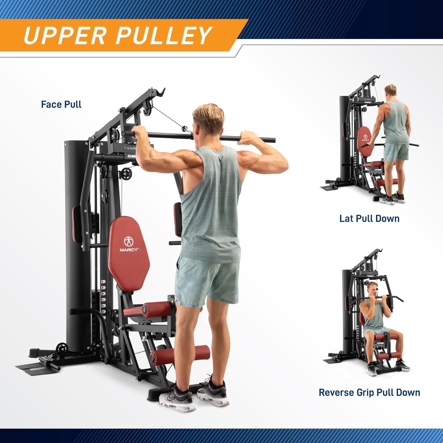 Compact All-in-One Gym System Full Body Multi-Station Workout Machine