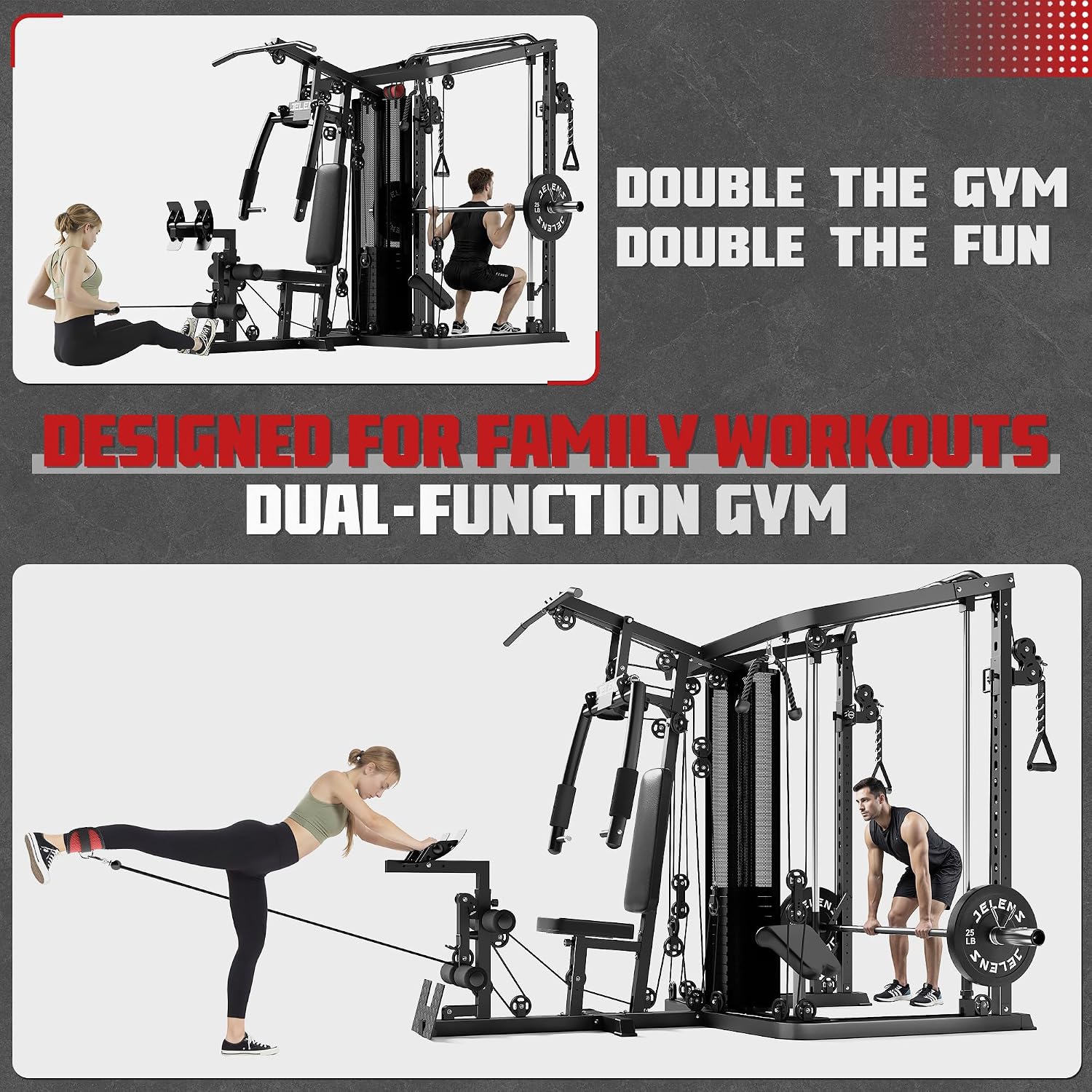 150LB Smith Machine All-in-One Home Gym Strength Station