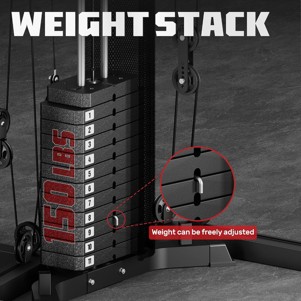 150LB Smith Machine All-in-One Home Gym Strength Station